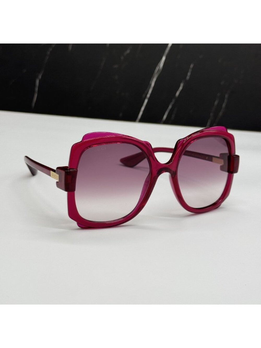 Gucci GG1431S 003 Pink Women Oversized Sunglasses Authentic NEW - Picture 5 of 10